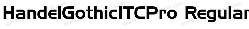 HandelGothicITCPro Regular字体转换